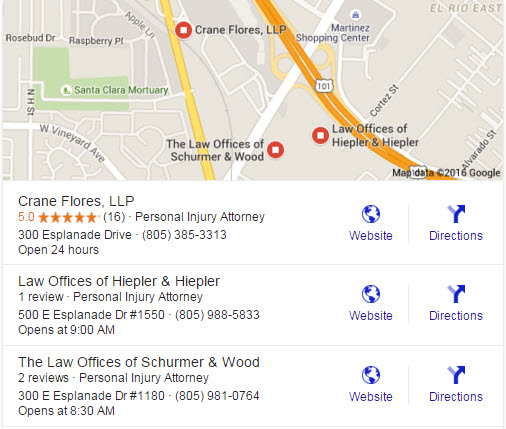 Google local results