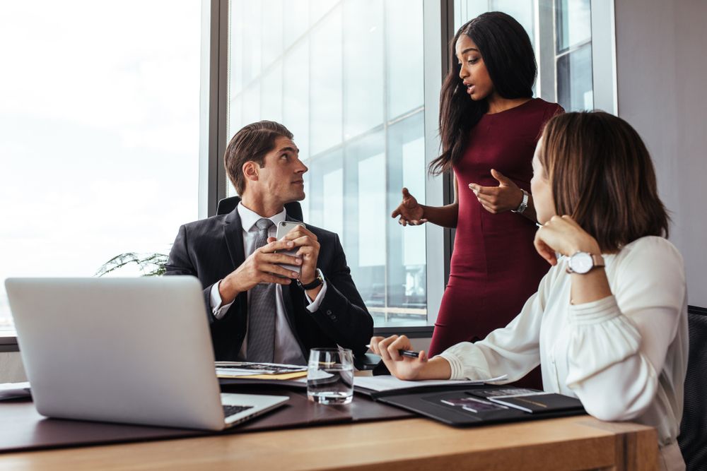 Lawyers together, peers working