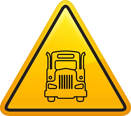 18-Wheeler Truck Hazard Sign