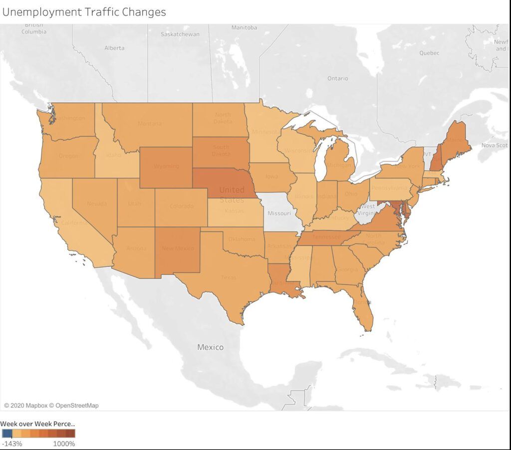 Unemployment Traffic Changes